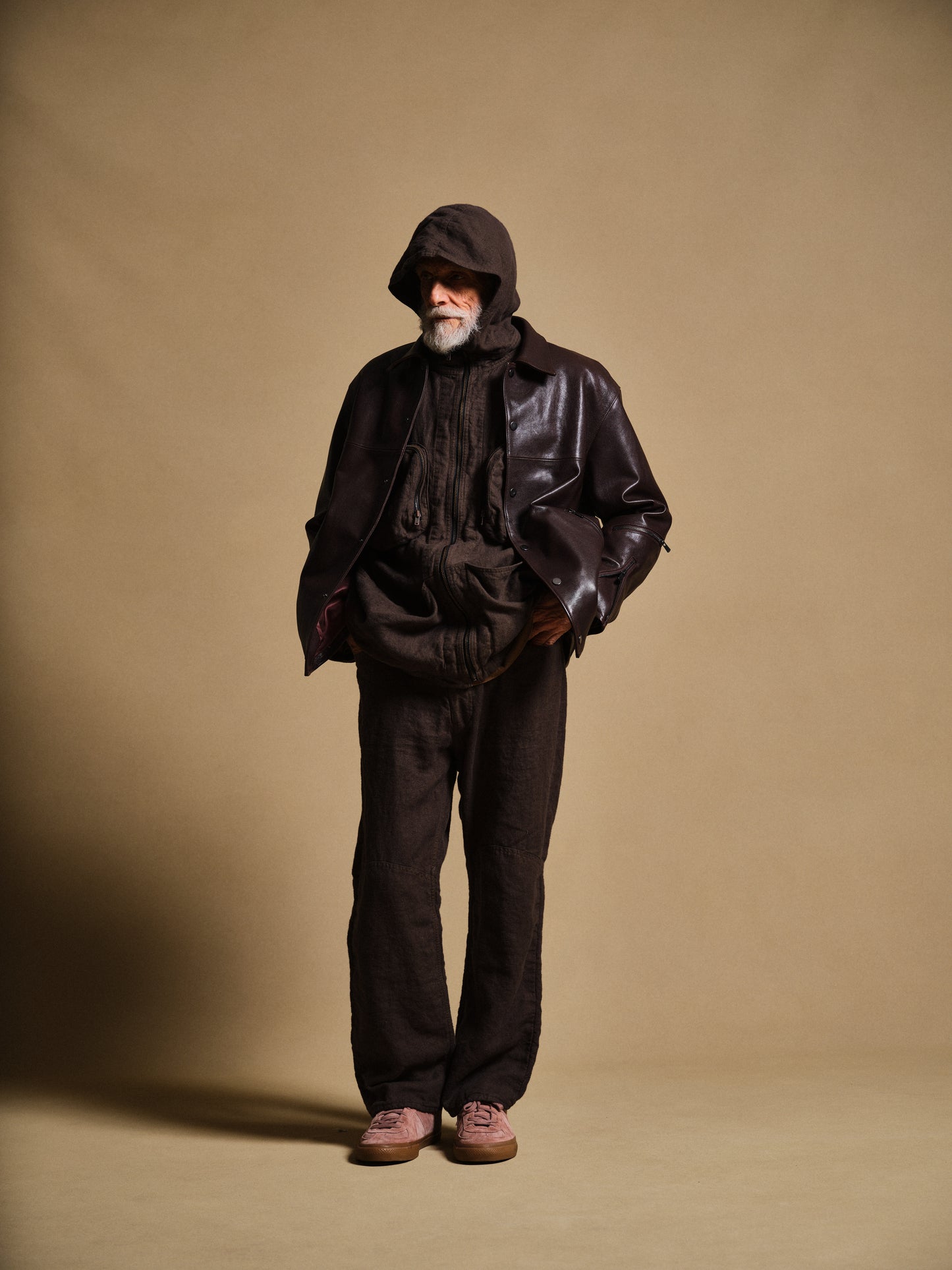 BRUSHED HEMP DOUBLE KNEE PANTS