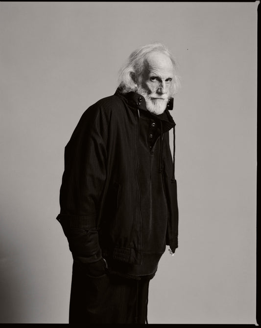 STRIPE WOOL PADDED DRIZZLER JACKET