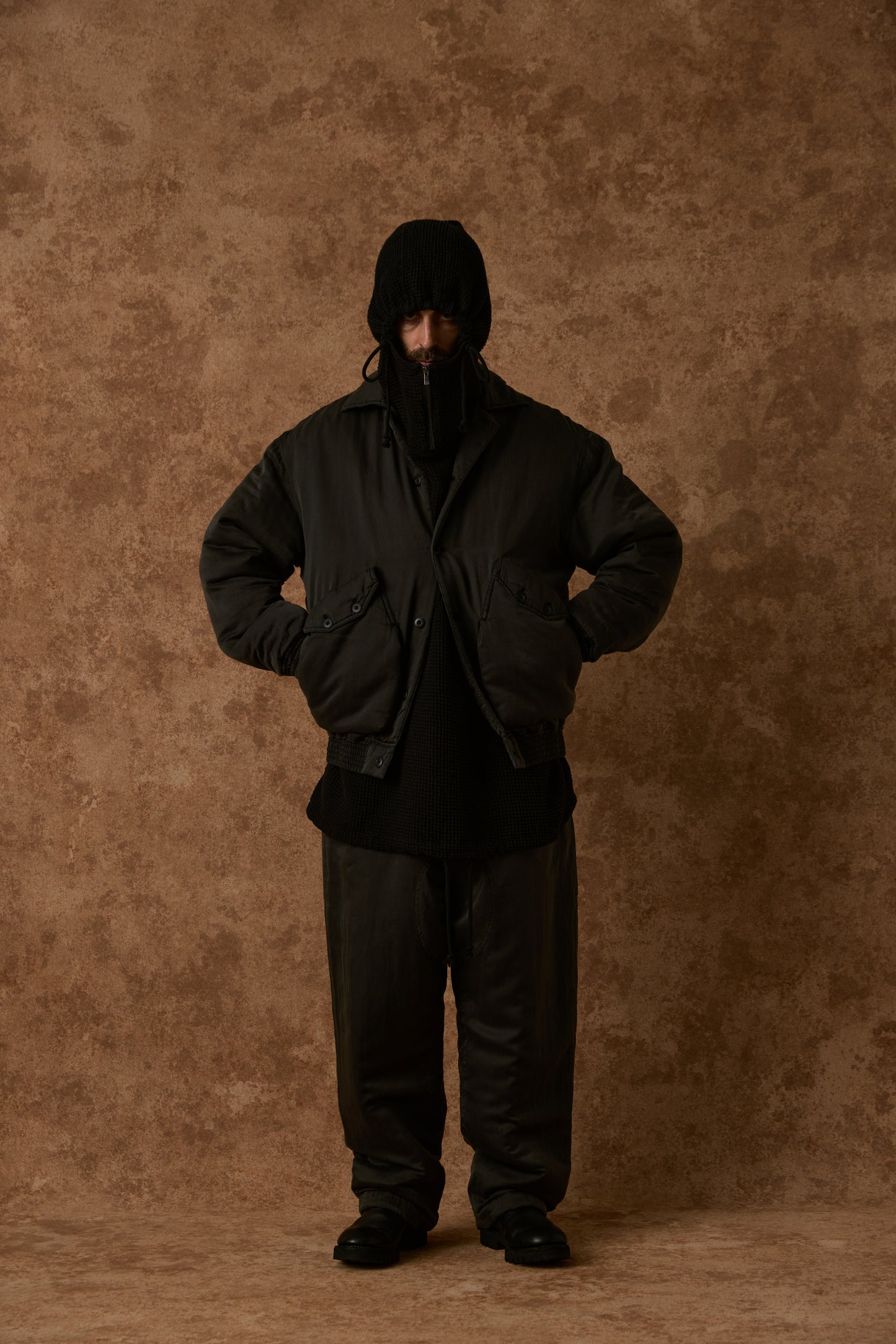 DYED COTTON SILK PADDET BLOUSON