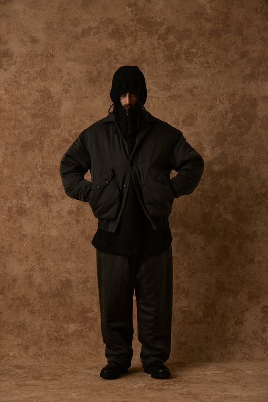 DYED COTTON SILK PADDET BLOUSON