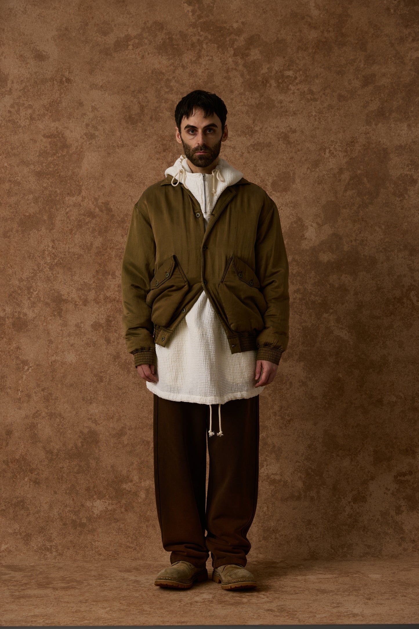 DYED COTTON SILK PADDET BLOUSON