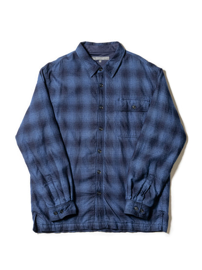 INDIGO CHECK PADDED SHIRT