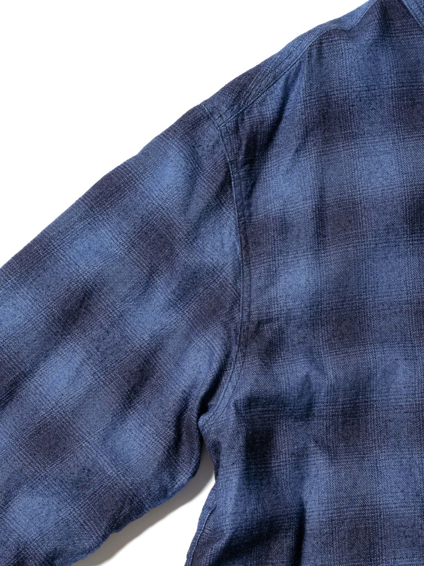 INDIGO CHECK PADDED SHIRT