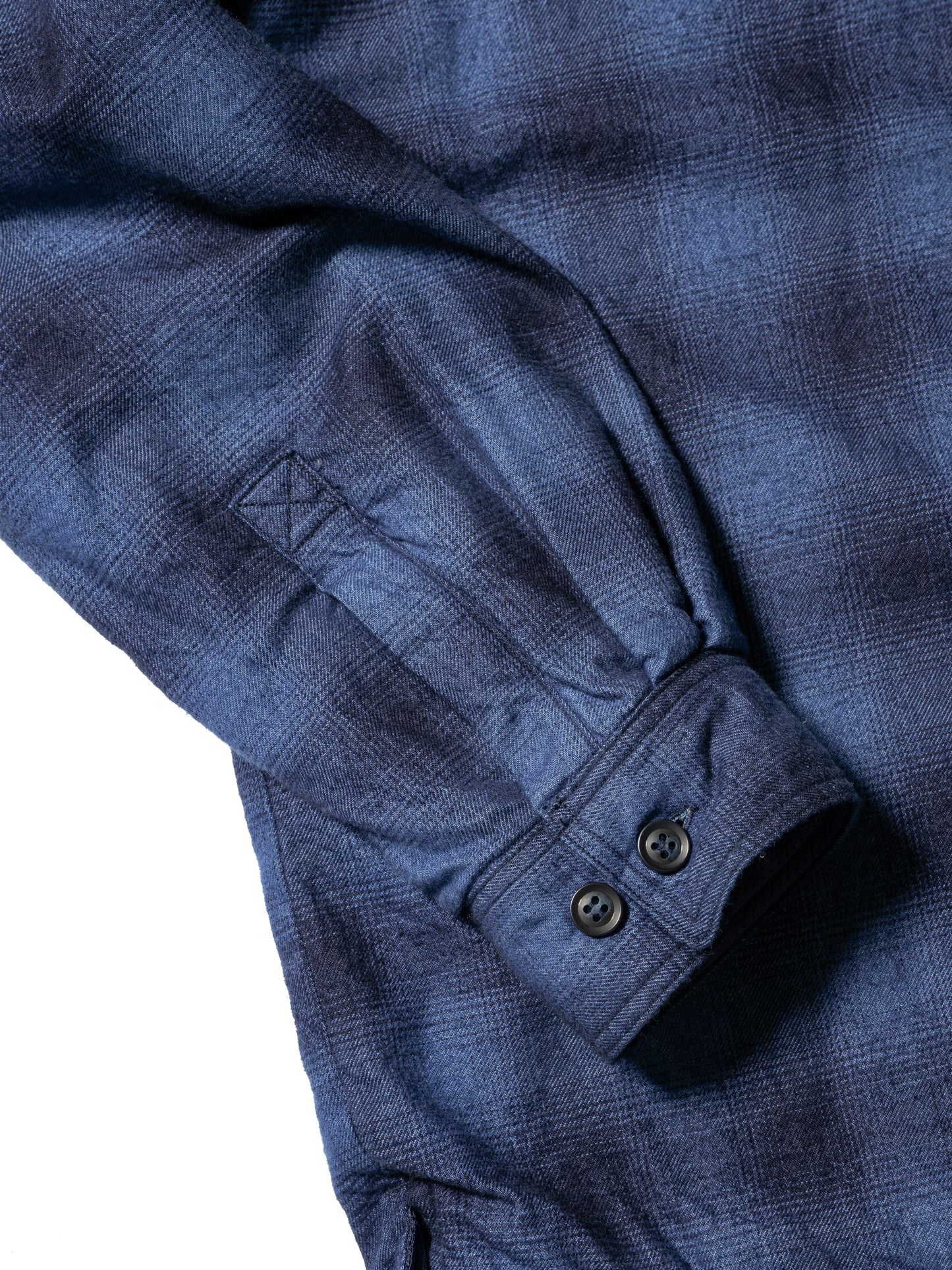 INDIGO CHECK PADDED SHIRT