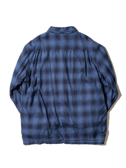 INDIGO CHECK PADDED SHIRT