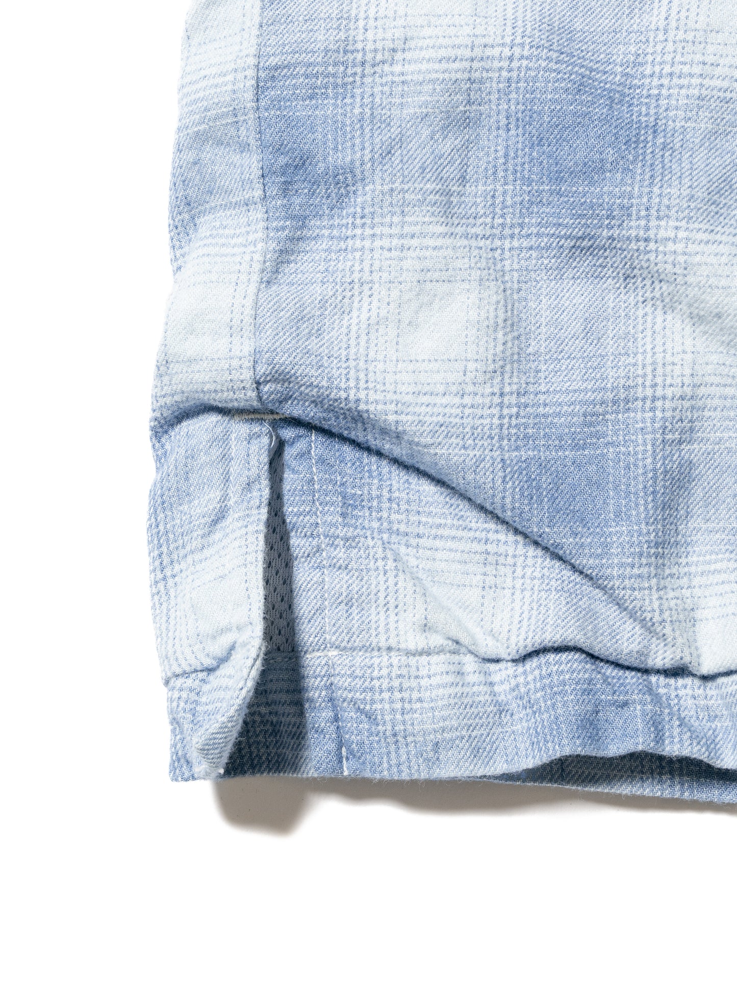 INDIGO CHECK PADDED SHIRT