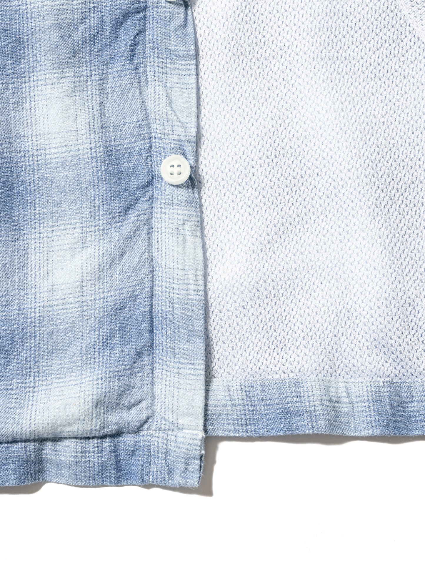 INDIGO CHECK PADDED SHIRT