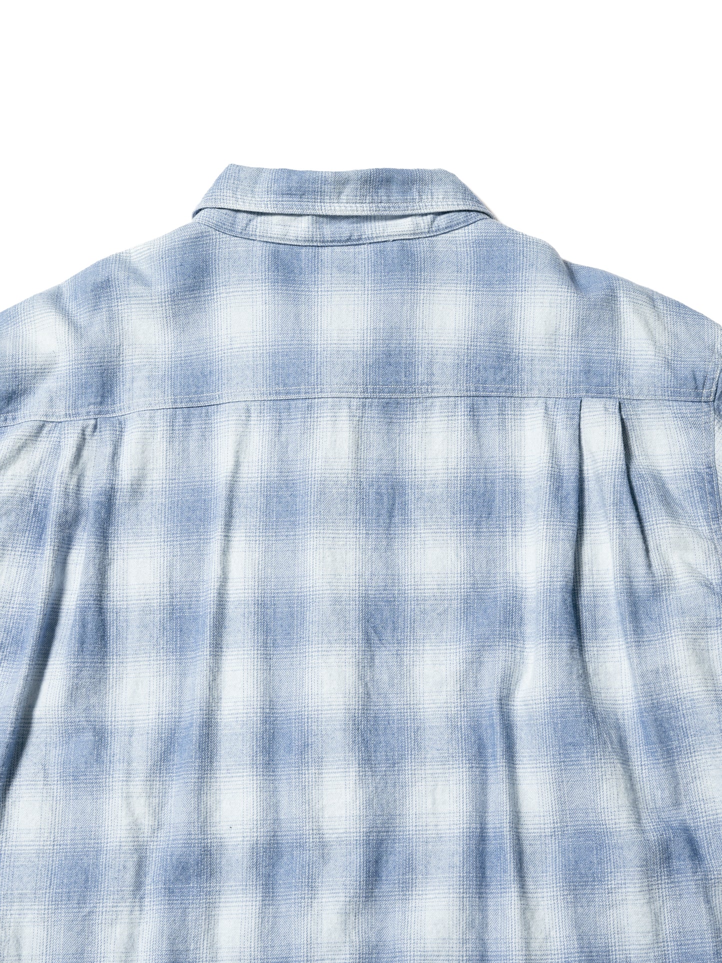 INDIGO CHECK PADDED SHIRT