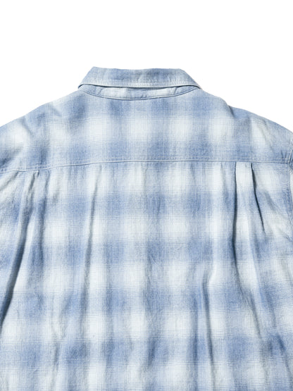 INDIGO CHECK PADDED SHIRT