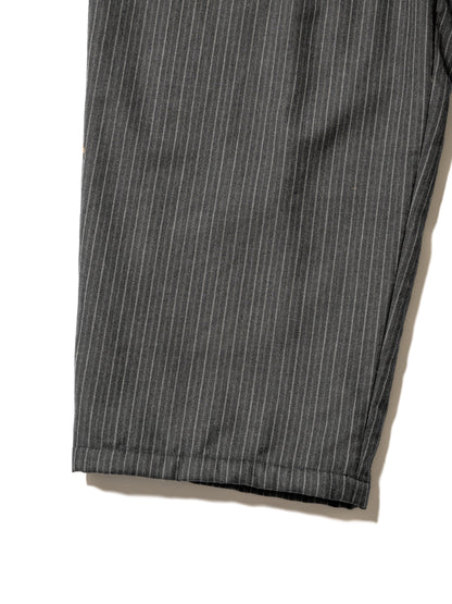 STRIPE WOOL PADDED 6POCKET PANTS