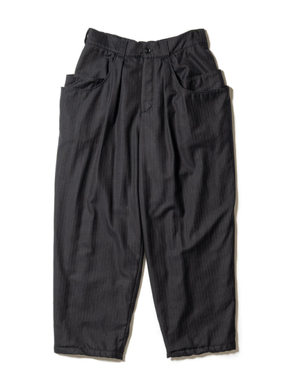 STRIPE WOOL PADDED 6POCKET PANTS