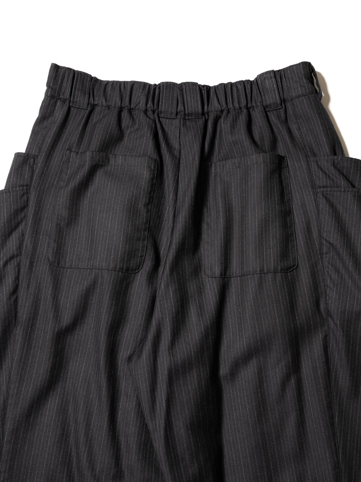 STRIPE WOOL PADDED 6POCKET PANTS