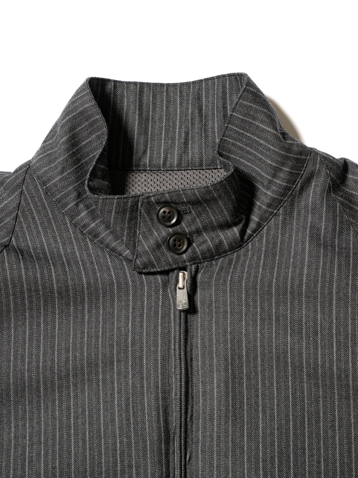 STRIPE WOOL PADDED DRIZZLER JACKET