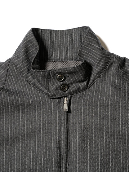 STRIPE WOOL PADDED DRIZZLER JACKET