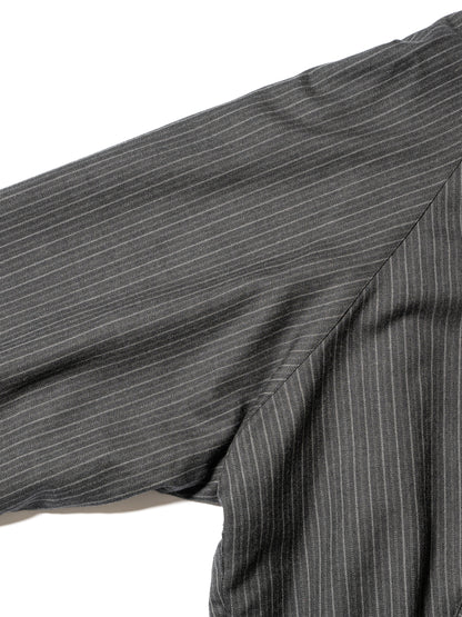 STRIPE WOOL PADDED DRIZZLER JACKET