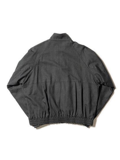 STRIPE WOOL PADDED DRIZZLER JACKET