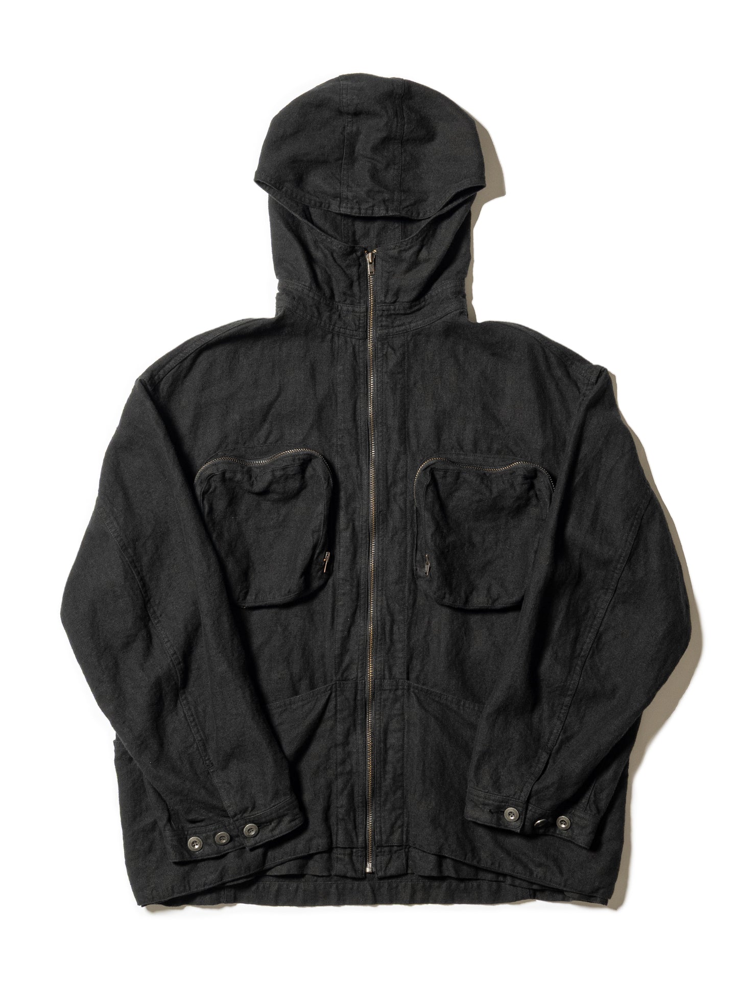 BRUSHED HEMP ZIP UP HOODIE